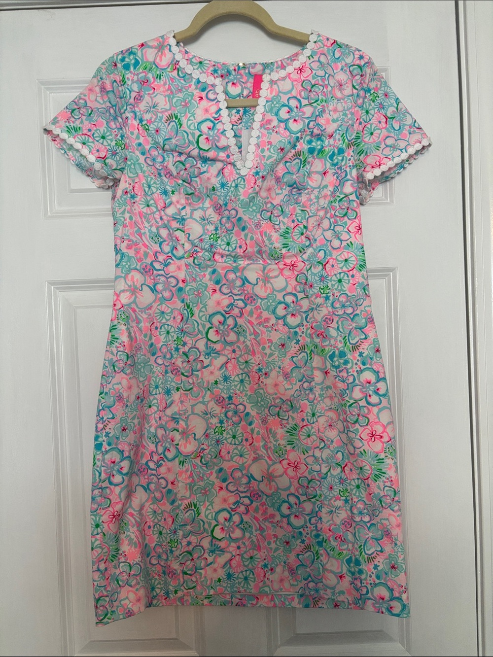 Lilly Pulitzer Shift Dress in Pink & Aqua